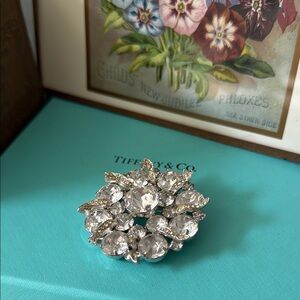 WEISS Vintage Silver Crystal Brooch from the 40’s